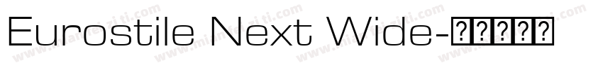 Eurostile Next Wide字体转换
